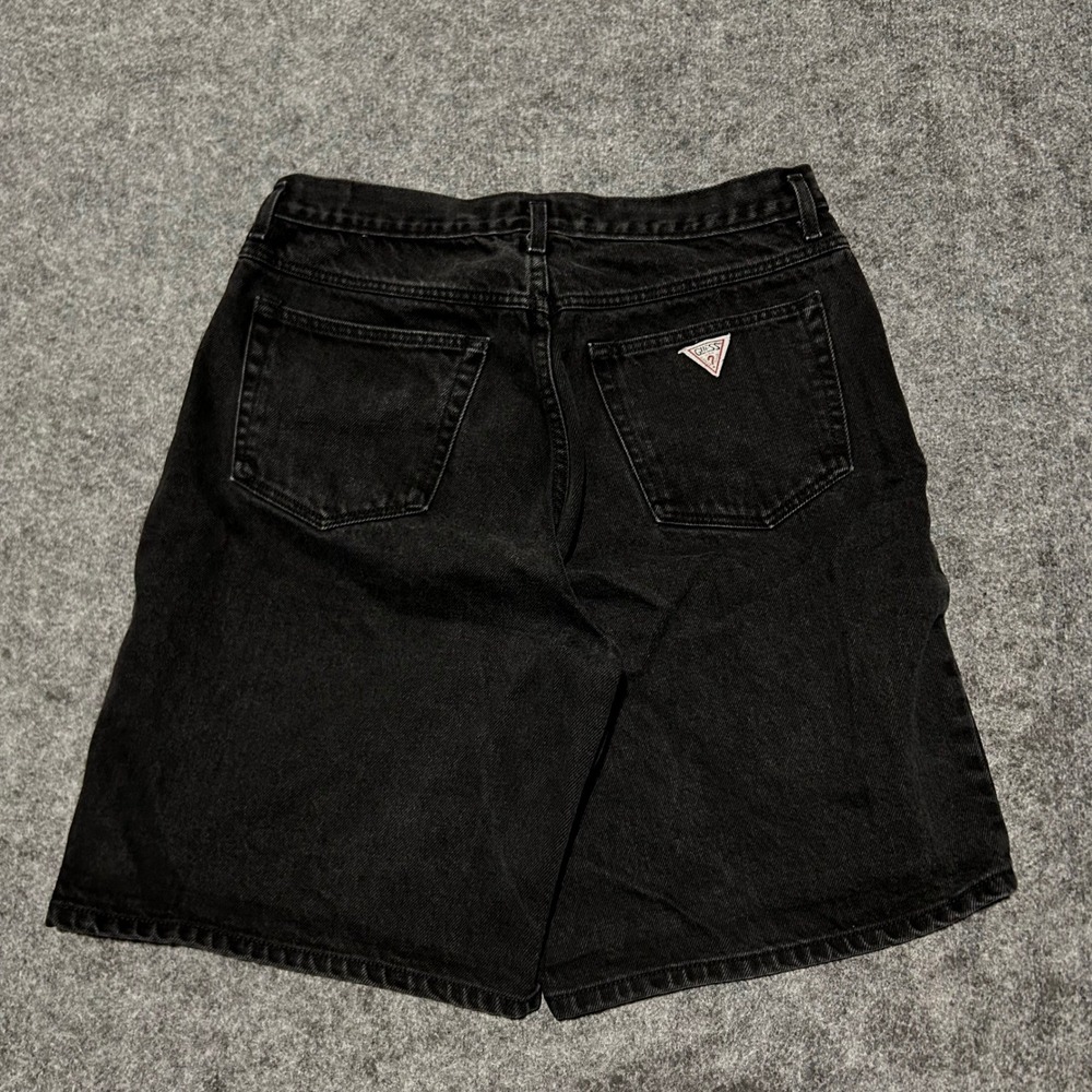 Vintage Guess by Georges Marciano Black Denim Shorts High Waisted Size 30